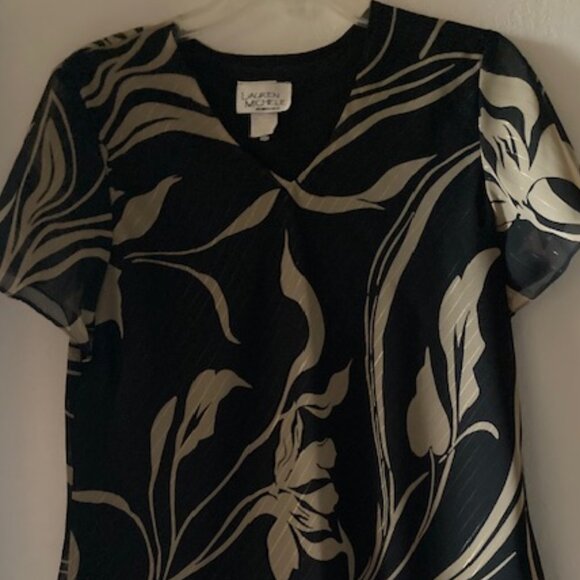 HONOLULU LAUREN MICHELE MADE IN HAWAII ALOHA TOP BLOUSE CALLA LILY SWEET SEXY L - Picture 7 of 10